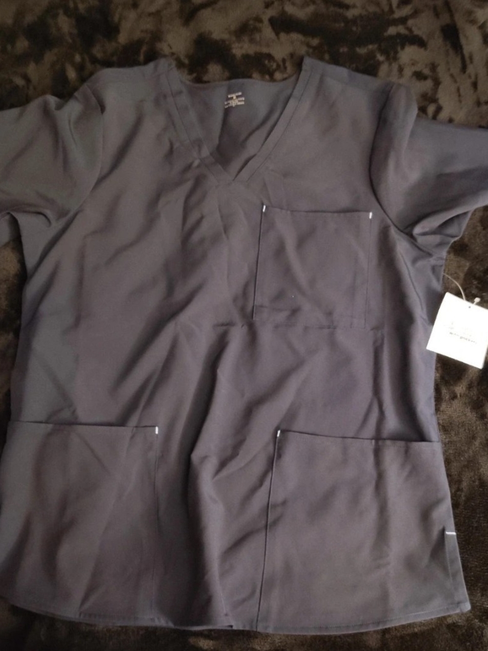 Womens's V-Neck Scrub Top - Navy Blue